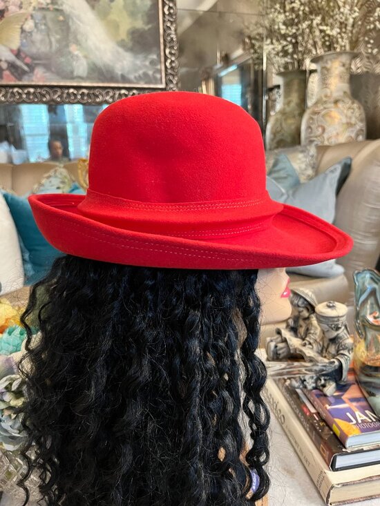 Vintage Mr John Classic Red Fedora Wool Felt Hat main image 4